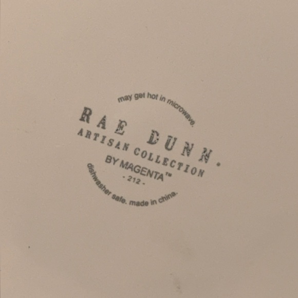 RAE DUNN Magenta Artisan White Kitchen Utensils Holder/Crock “UTENSILS” - Picture 3 of 4